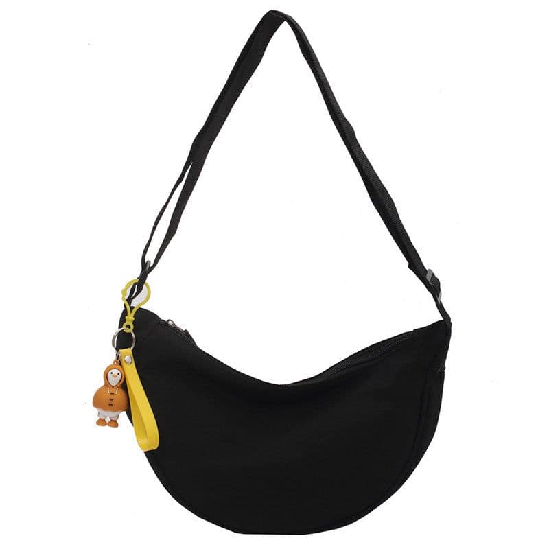 image-Nylon Women's Saddle All-matching Crossbody Dumpling Bag