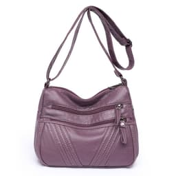 image-Women's Fashion Casual Crossbody Soft Leather Multi-pocket Shoulder Bag
