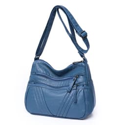 image-Women's Fashion Casual Crossbody Soft Leather Multi-pocket Shoulder Bag