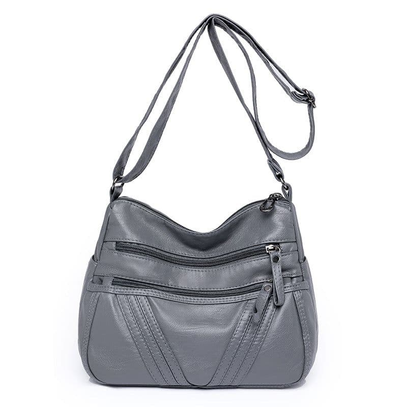 image-Women's Fashion Casual Crossbody Soft Leather Multi-pocket Shoulder Bag