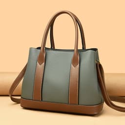 image-Women's Fashion Contrast Color Bag Capacity Shoulder Crossbody Bag