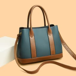 image-Women's Fashion Contrast Color Bag Capacity Shoulder Crossbody Bag