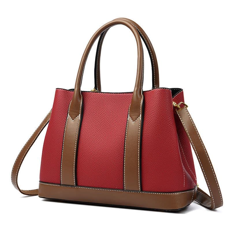 image-Women's Fashion Contrast Color Bag Capacity Shoulder Crossbody Bag