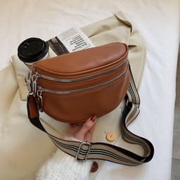 image-New Wide Shoulder Strap Waist Fashion Popular Western Style One Shoulder Women's Crossbody Bag