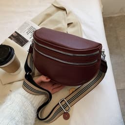 image-New Wide Shoulder Strap Waist Fashion Popular Western Style One Shoulder Women's Crossbody Bag