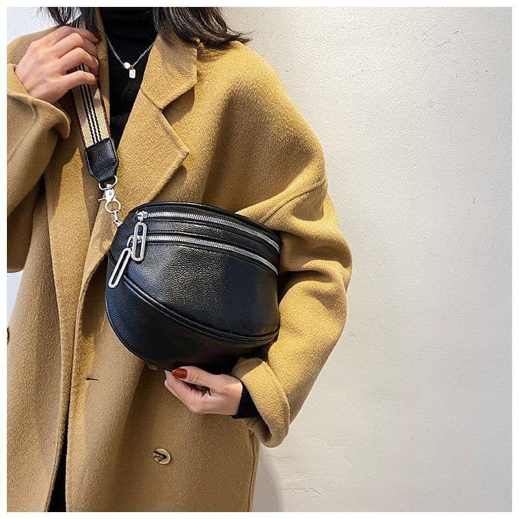 image-New Wide Shoulder Strap Waist Fashion Popular Western Style One Shoulder Women's Crossbody Bag