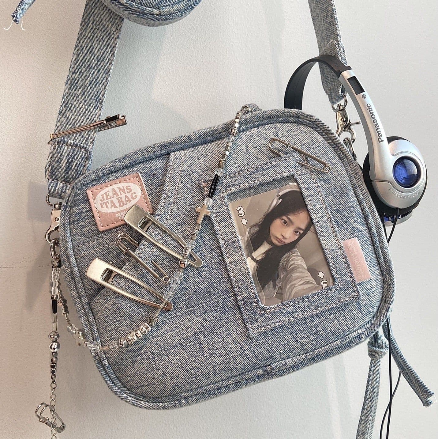 image-Versatile Handheld Leisure Mini Denim Bag Women