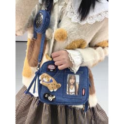 image-Versatile Handheld Leisure Mini Denim Bag Women