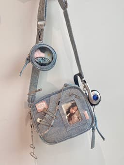image-Versatile Handheld Leisure Mini Denim Bag Women