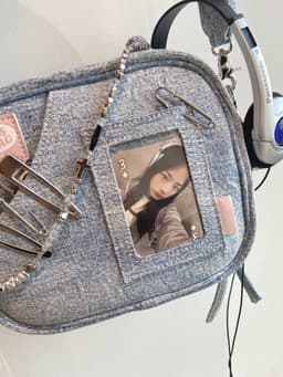 image-Versatile Handheld Leisure Mini Denim Bag Women