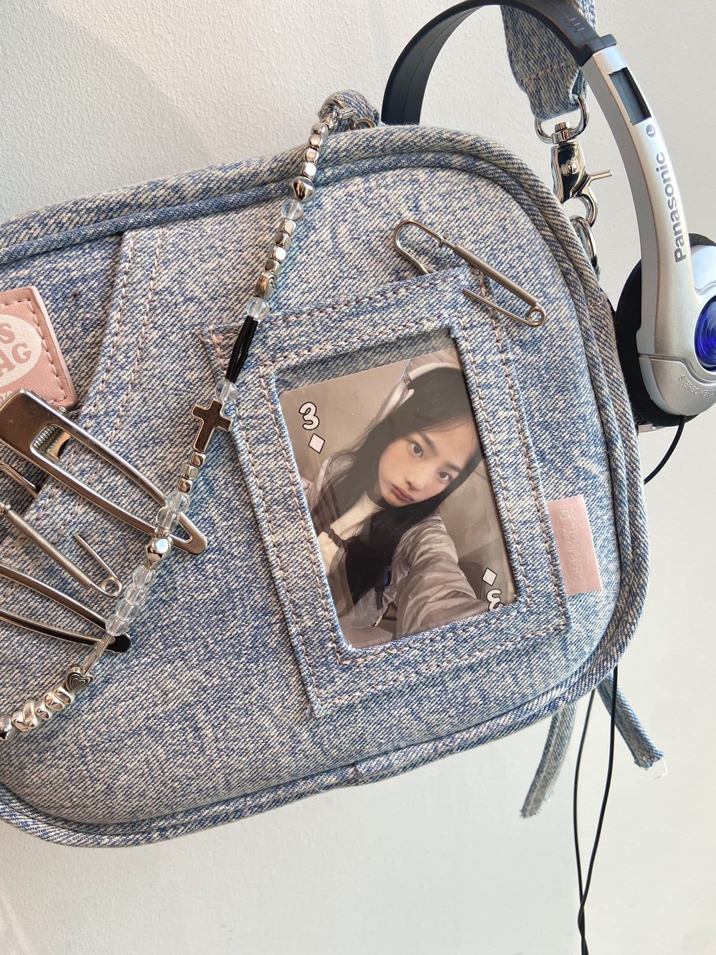 image-Versatile Handheld Leisure Mini Denim Bag Women