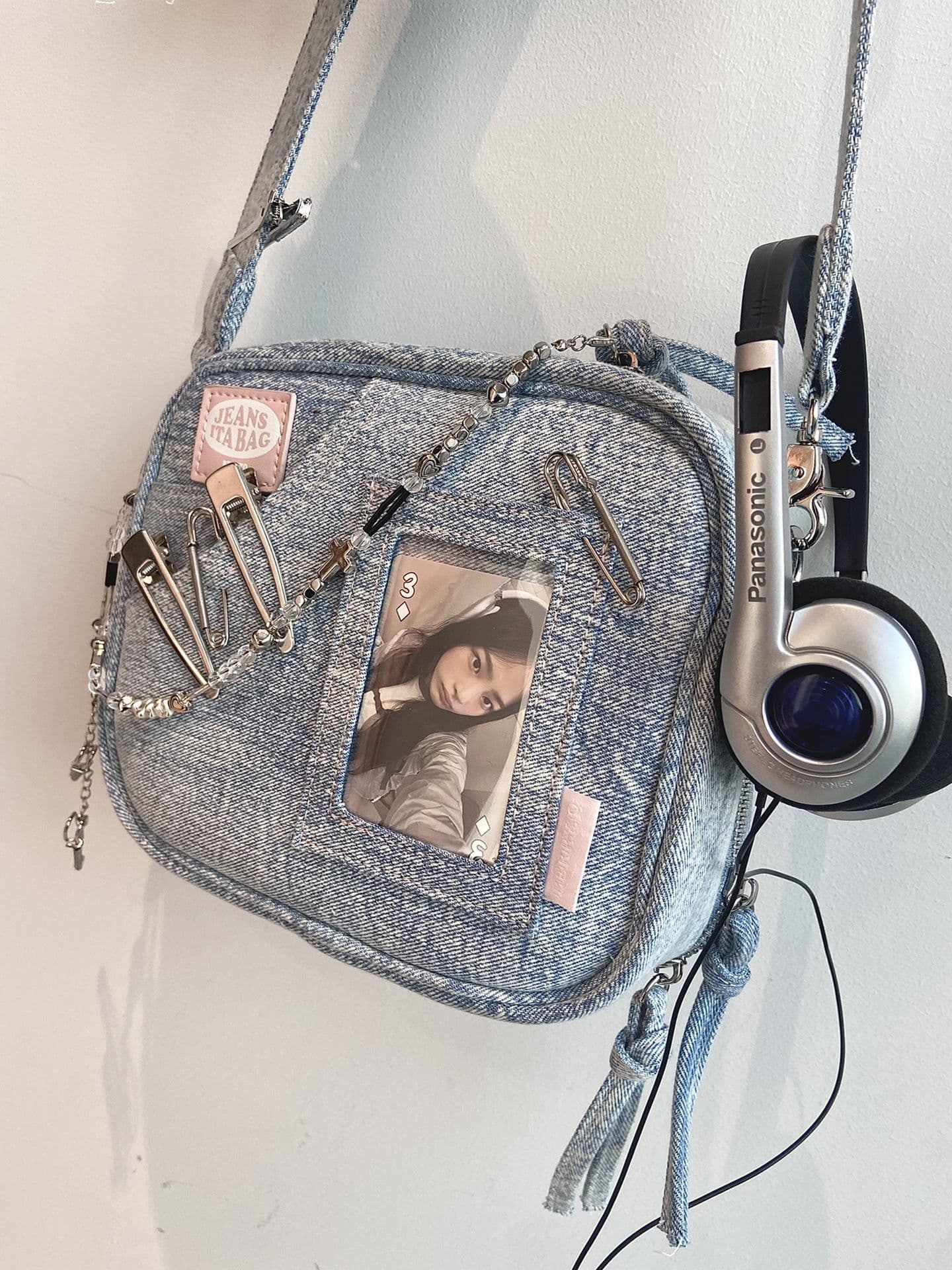 image-Versatile Handheld Leisure Mini Denim Bag Women