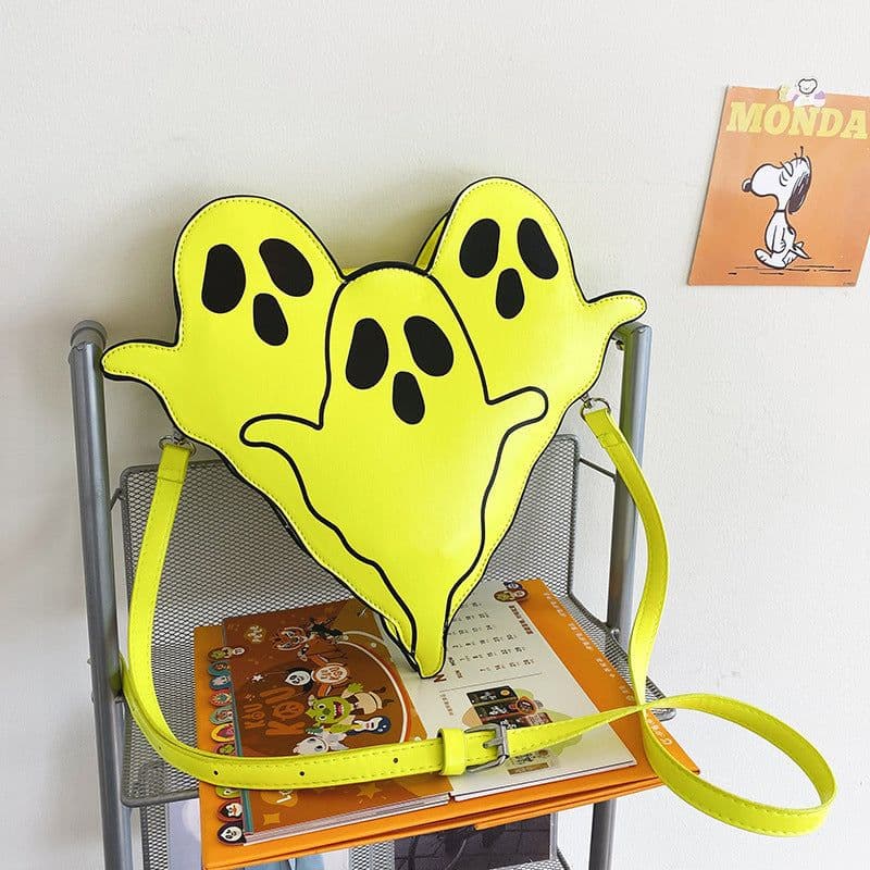 image-Halloween Bags Funny 3D Cartoon Ghost Cartoon Shoulder Bags Women Cute Cell Phone Purses Crossbody Bag