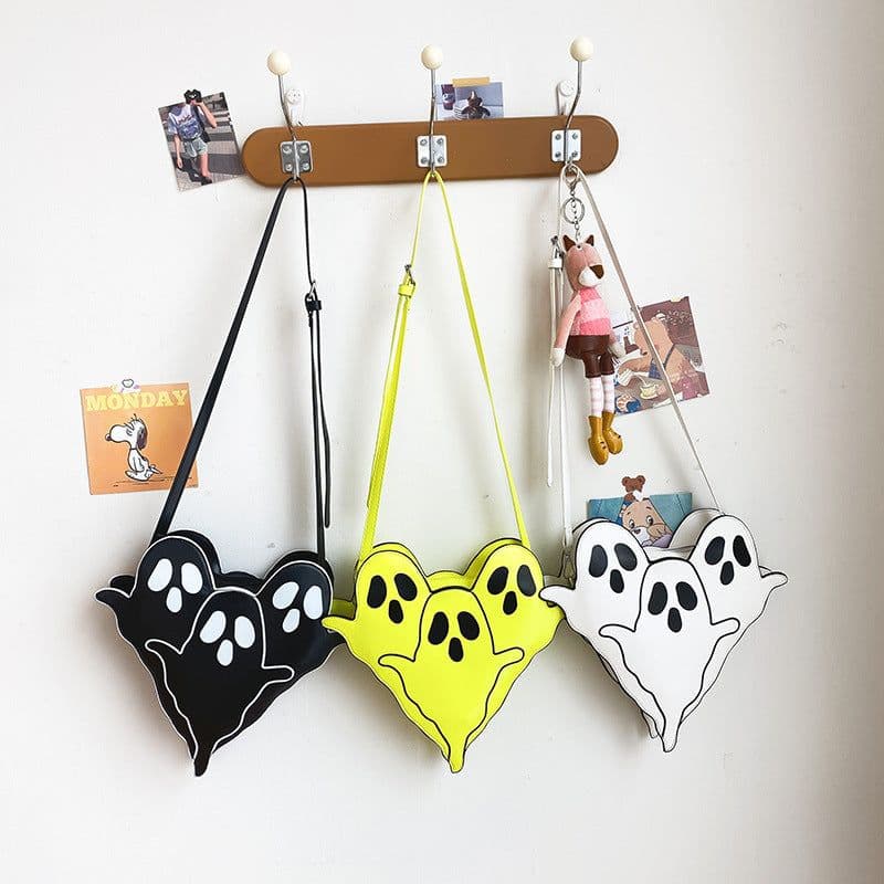 image-Halloween Bags Funny 3D Cartoon Ghost Cartoon Shoulder Bags Women Cute Cell Phone Purses Crossbody Bag
