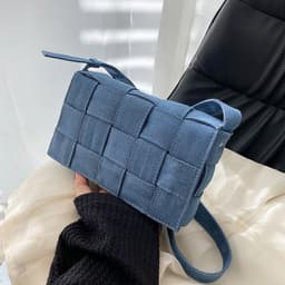 image-Women's Fashion All-match One-shoulder Crossbody Woven Bag
