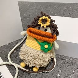 image-Handmade DIY Knitted Phone Crossbody Bag