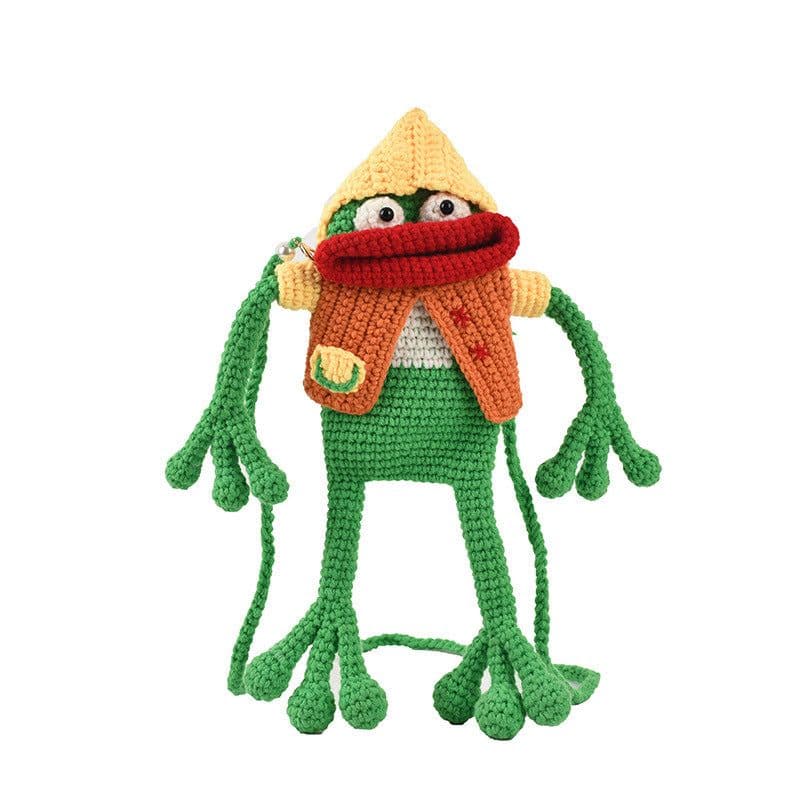 image-Handmade DIY Knitted Phone Crossbody Bag