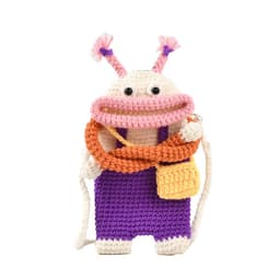 image-Handmade DIY Knitted Phone Crossbody Bag