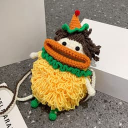image-Handmade DIY Knitted Phone Crossbody Bag