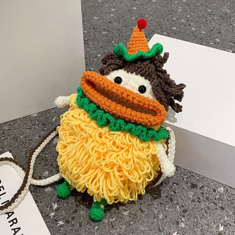image-Handmade DIY Knitted Phone Crossbody Bag
