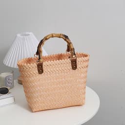 image-Women's Fashionable Retro Portable Large Capacity Handbag