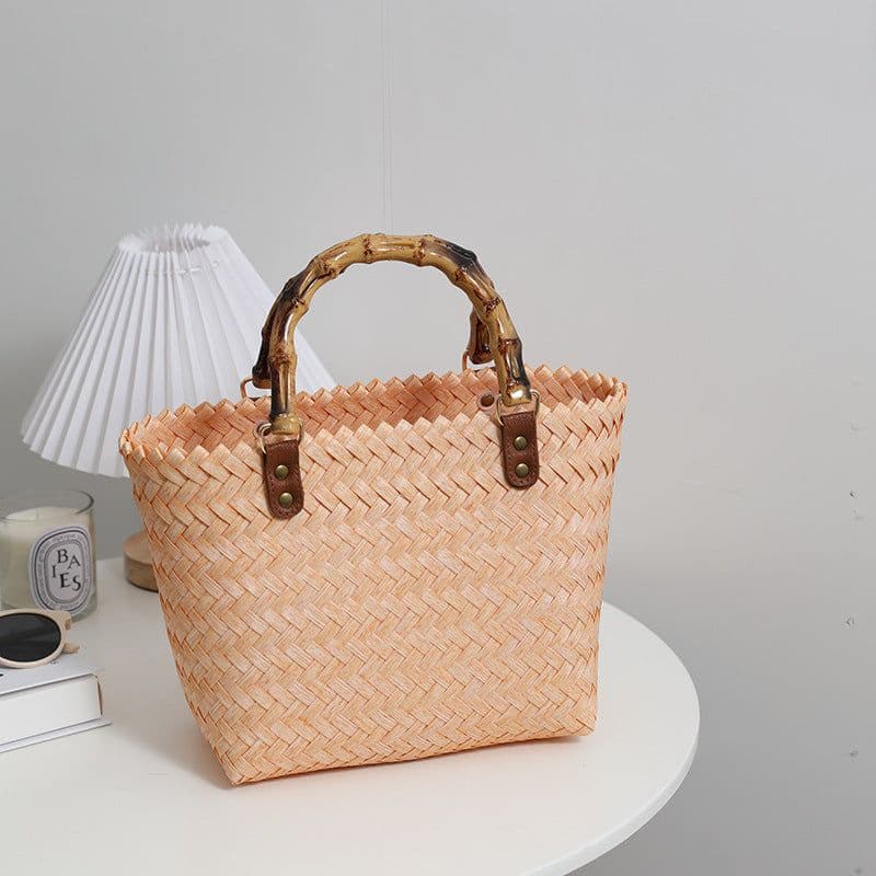 image-Women's Fashionable Retro Portable Large Capacity Handbag