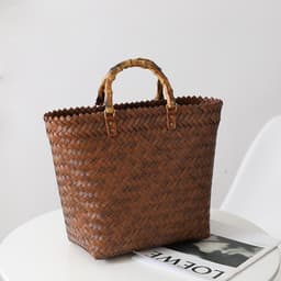 image-Women's Fashionable Retro Portable Large Capacity Handbag
