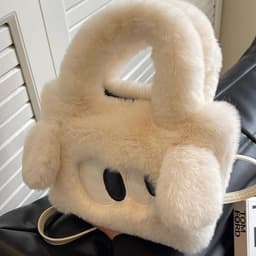 image-Women's Fashion Simple Plush Hand-carrying Bag