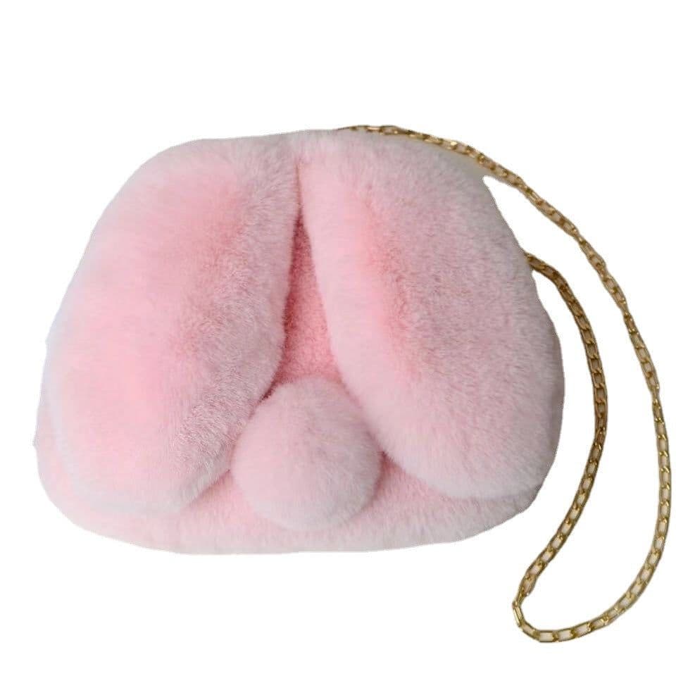 image-Women's Fashion Portable Rabbit-shaped Plush One-shoulder Satchel