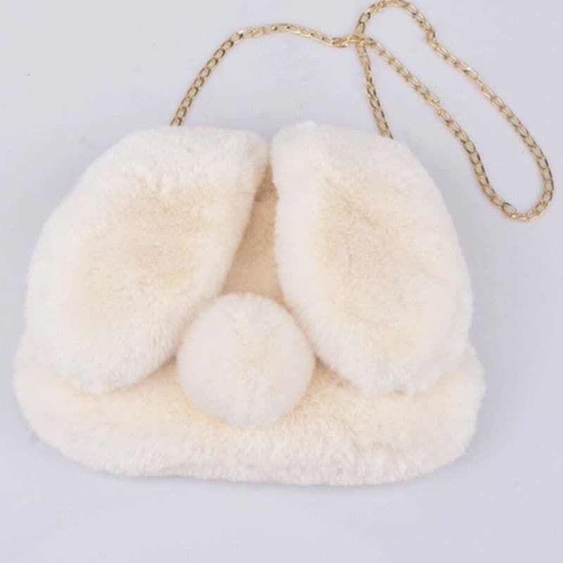 image-Women's Fashion Portable Rabbit-shaped Plush One-shoulder Satchel