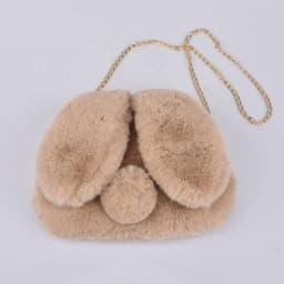 image-Women's Fashion Portable Rabbit-shaped Plush One-shoulder Satchel