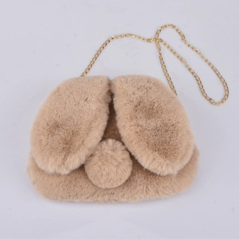image-Women's Fashion Portable Rabbit-shaped Plush One-shoulder Satchel