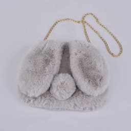 image-Women's Fashion Portable Rabbit-shaped Plush One-shoulder Satchel