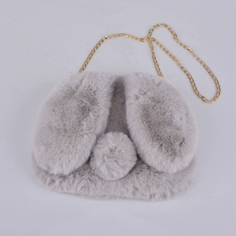 image-Women's Fashion Portable Rabbit-shaped Plush One-shoulder Satchel