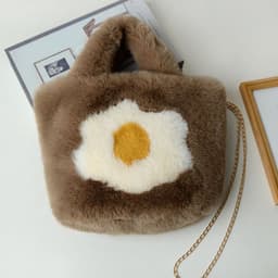 image-Women's Fashion All-match Plush One-shoulder Crossbody Handbag