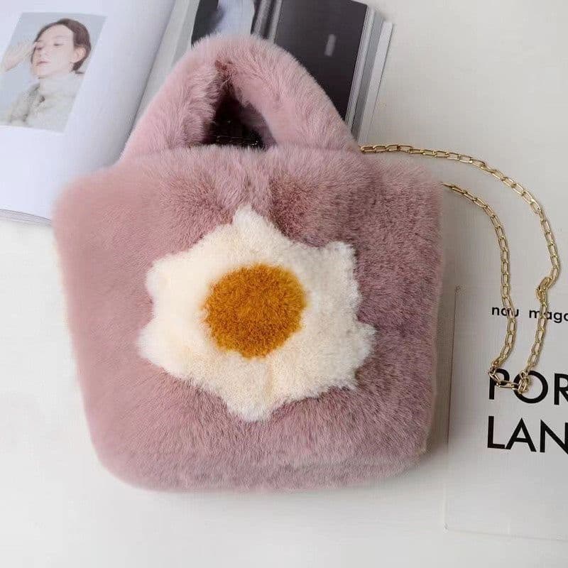 image-Women's Fashion All-match Plush One-shoulder Crossbody Handbag