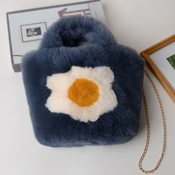 image-Women's Fashion All-match Plush One-shoulder Crossbody Handbag