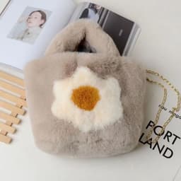 image-Women's Fashion All-match Plush One-shoulder Crossbody Handbag