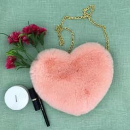 image-Women's Fashion Casual Plush Love One-shoulder Crossbody Chain Bag