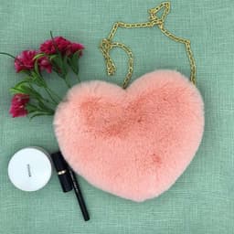 image-Women's Fashion Casual Plush Love One-shoulder Crossbody Chain Bag