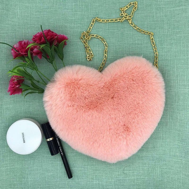 image-Women's Fashion Casual Plush Love One-shoulder Crossbody Chain Bag