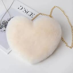 image-Women's Fashion Casual Plush Love One-shoulder Crossbody Chain Bag