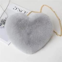 image-Women's Fashion Casual Plush Love One-shoulder Crossbody Chain Bag