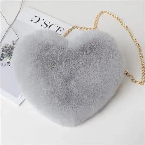 image-Women's Fashion Casual Plush Love One-shoulder Crossbody Chain Bag
