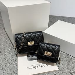 image-Women's Fashion Casual Diamond Chain Shoulder Messenger Bag