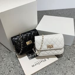 image-Women's Fashion Casual Diamond Chain Shoulder Messenger Bag