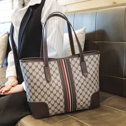 image-Korean Fashion Printed Tote Large Capacity Shoulder Bag