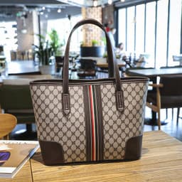image-Korean Fashion Printed Tote Large Capacity Shoulder Bag