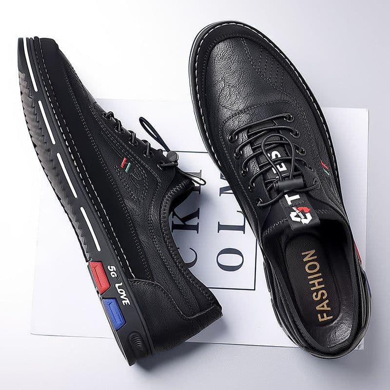image-Handmade Casual Men's Shoes Versatile And Fashionable Leather