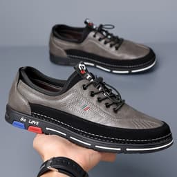 image-Handmade Casual Men's Shoes Versatile And Fashionable Leather